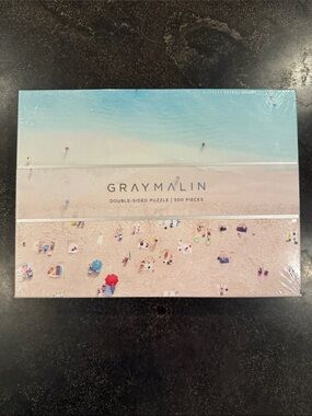 Gray Malin Double-Sided Beach Puzzle - Pastel Blue & Sand